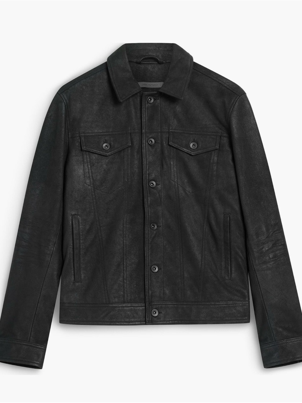 John Varvatos Andrew sheepskin trucker jacket